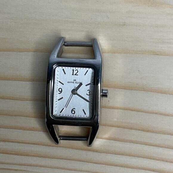 Anne Klein Accessories - Anne Klein Stainless Steel Silver Rectangle Watch Face With Open Frame Design